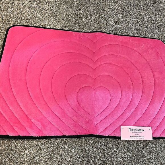 Juicy Couture Home Heart Embossed Memory Foam Bath Rug - Picture 4 of 8